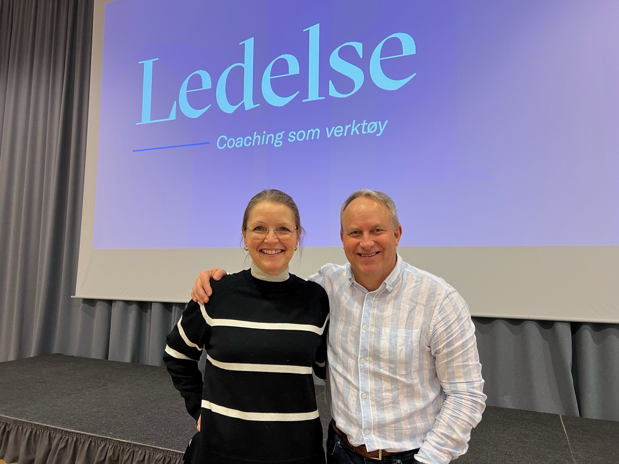 Hege Riise og Morten Huth er fornøyde med Ordtilhandling